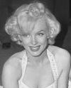 A black and white photo of marilyn monroe.