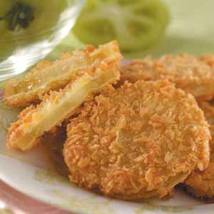 A plate of food with some fried food on it