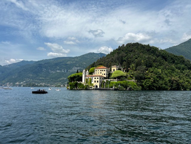 Villa-del-Balbianello-Lenno-Lake-Como-Italy View of Villa del Balbianello from the lake.